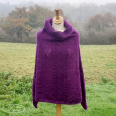 Poncho 3 fils Mohair et Soie cardinal